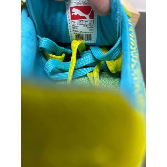 Puma X Solange Suede Classic Lines Sulphur Spring/Blue Atoll Sneakers Size 7 - Picture 6 of 7